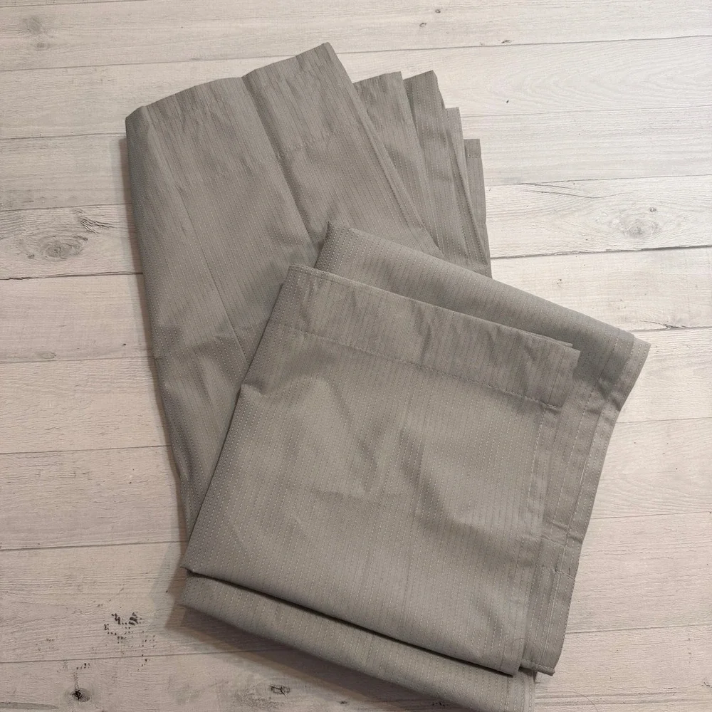 Room‎ Essentials grey textured room darkening curtains two panels 63